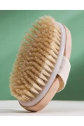 ست ۲ عددی برس صورت لنف درناژ با ظاهر چوبی + برس خشک سلولیت با موی طبیعی اسب