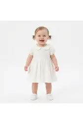 لباس دخترانه HelloBaby با یقه بابی و آستین کوتاه