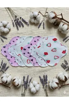 پد طبیعی زنانه قابل شستشو بامبو ۶ عددی (روزمره)