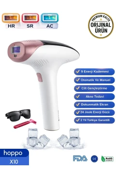 دستگاه اپیلاسیون لیزری X10 IPL با 999,999 فلاش و صفحه نمایش لمسی