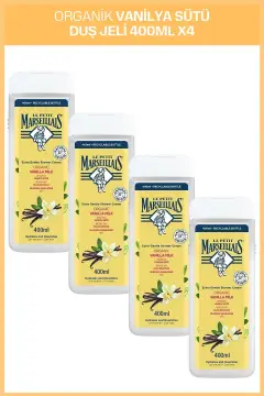ژل دوش شیر وانیل ارگانیک ۴۰۰ میلی لیتر x4