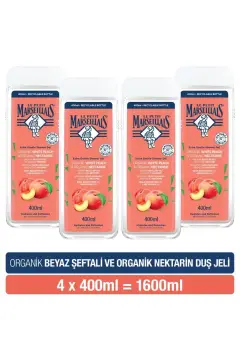ژل دوش هلو و نکتارین ارگانیک 400 میلی لیتر x4