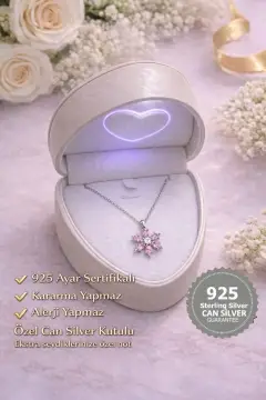 گردنبند نقره 925 عیار با سنگ زبرجد صورتی مدل گل مانویا - هدیه روز مادر - گردنبند شانس و برکت