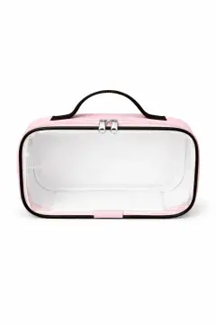 کیف آرایش شفاف مایکیس با دسته حمل و حجم وسیع 24x17x7 سانتی‌متر