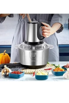 مخلوط‌کن برقی با دستگیره استیل ضد زنگ 5 لیتری برای خرد کردن گوشت، سبزی و میوه