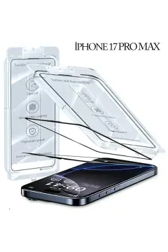 محافظ صفحه نمایش تمام‌صفحه با قابلیت نصب آسان مخصوص iPhone 17 Pro Max