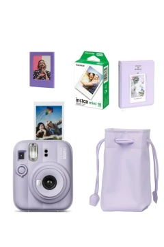 دوربین عکس‌برداری Instax Mini 13 با کیف بنددار، 10 عدد فیلم، آلبوم PVC 64 عددی و ست قاب مغناطیسی