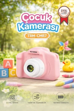 دوربین دیجیتال کودک 1080P HD CMR7 صورتی