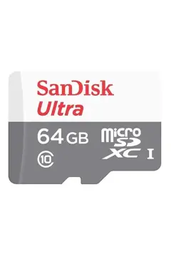 کارت میکرو SD Ultra 64 گیگابایت با سرعت 100 مگابایت بر ثانیه UHS-I کلاس 10 مدل SDSQUNR-064G-GN3MN