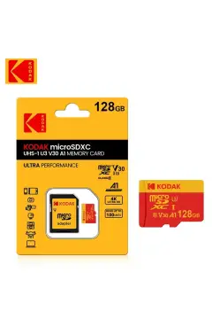 کارت حافظه میکرو SD 128GB UHS-I U3/V30/A1 رد کات + آداپتور