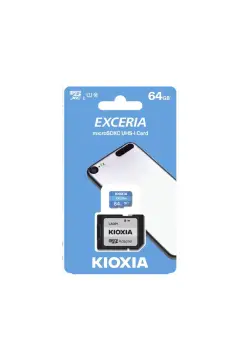 کارت حافظه میکرو SD Kioxia Exceria Lmex1l064gg2 با ظرفیت 64 گیگابایت و سرعت 100 مگابایت بر ثانیه