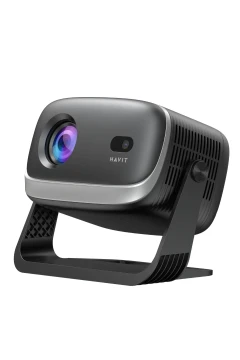 دستگاه پروژکتور هوشمند PJ235 Pro با فوکوس خودکار - 720p، پشتیبانی از 4K، اندروید تی وی، با 180 پایه