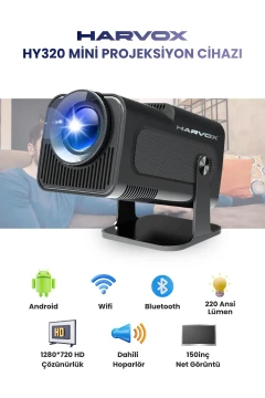 پروژکتور مینی HY320 با قابلیت وای‌فای، HDMI و USB، قابل حمل و سیستم اندروید