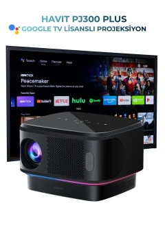 دستگاه پروژکتور PJ300 Plus با لایسنس گوگل - 1080p - پشتیبانی از 4K - وای‌فای 5GHz