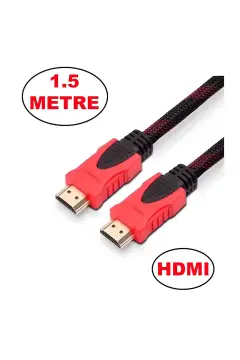 کابل HDMI 4K فول بافته شده 1.5 متری با سر طلایی