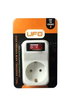 پریز محافظت شده با جریان Ufo تک کلید سفید رنگ 16a 250v (محافظت در برابر بار اضافی)