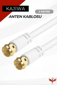 کابل آنتن 2 متری آماده 4K با کانکتور F طلایی