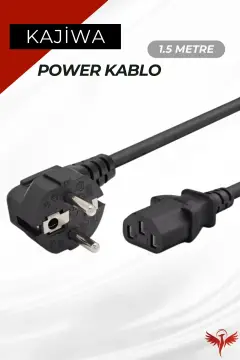 کابل برق 1.5 متری C13 - کابل برق کیس کامپیوتر و مانیتور 3*1mm 10a-16a 250v 500w 1.5mt
