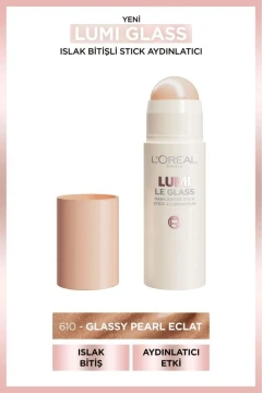 استیک هایلایتر L'Oréal Paris Lumi Glass با پایان مرطوب - 610 مروارید شیشه‌ای