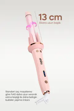 فرچه مو اتوماتیک حرفه‌ای با موج آب ضخیم 25mm با سر بسیار بلند SHD-1709