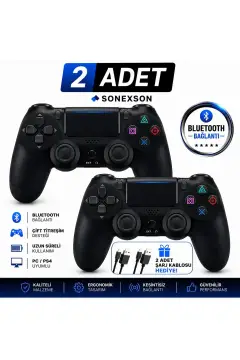 ست دو عددی دسته بازی بی‌سیم PS4 با لرزش مناسب برای تبلت، تلفن و کامپیوتر