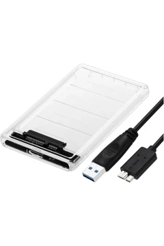 باکس هارد دیسک قابل حمل شفاف SSD 2.5 اینچی USB 3.0