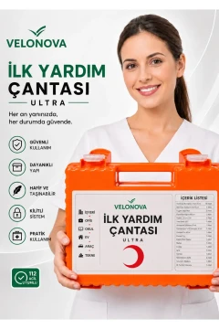 کیف کمک‌های اولیه فوق‌العاده – کیت مداخله اضطراری با مواد اولیه پایه – با محفظه سخت و پایه دیواری