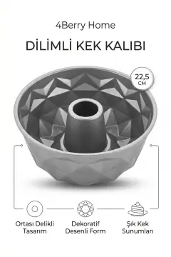 قالب کیک حلقه‌ای 22.5 سانتی‌متر – قالب کیک طرح‌دار با وسط توخالی