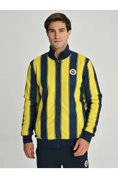 ژاکت دوطرفه مردانه پلوش راه‌راه فنیرباحچه S.K. 25/26 رنگ سرمه‌ای