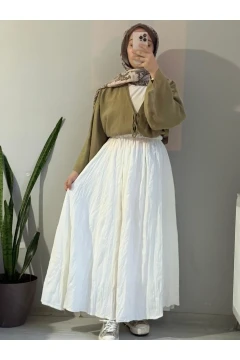 دامن زنانه بلند با آستر و چین‌دار