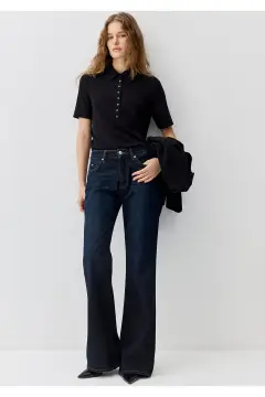 شلوار جین عمیق ترکیبی از لیوسل (TENCEL™) مدل 1012714-91275