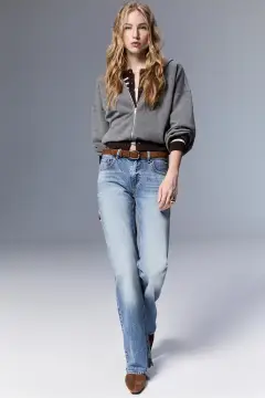 شلوار جین بوتکات با کمربند D68