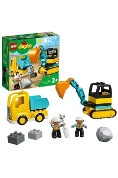 کامیون و بیل مکانیکی پالت‌دار DUPLO® Town 10931 - مجموعه ساخت اسباب‌بازی آموزشی (20 قطعه)