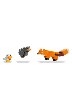 لگو Minecraft ۸۵ - مینی فیگور اصلی روباه، مرغ و جوجه