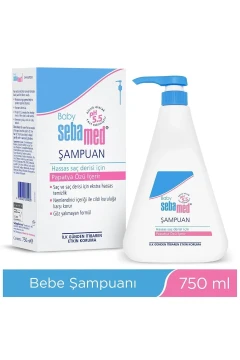 شامپو بچه 750 میلی لیتر pH 5.5 بدون سوزش چشم با عصاره بابونه و اثر مرطوب کنندگی برای مو و بدن