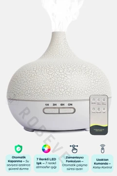 دستگاه بخور اتوماتیک 550 میلی لیتر رطوبت ساز اتاق با عطرپاش سفید