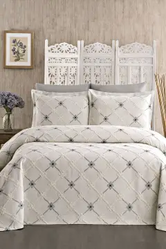 ست روتختی دو نفره با گلدوزی – شامل 2 عدد روکش بالش 250 x 260