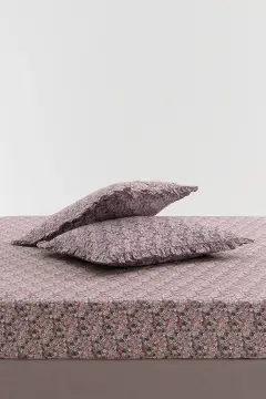 ست ملحفه دو نفره %100 پنبه - پودری