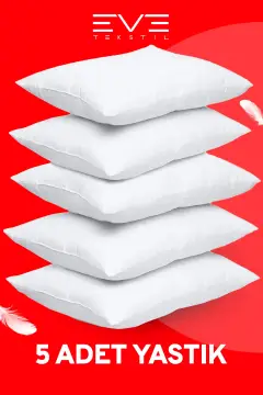 پک 5 عددی بالشت میکرو سیلیکون الیاف نان بافت قابل شستشو ضد آلرژی برای خانه و هتل 50x70cm 700 گرم