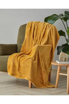 پتو تلویزیونی سوپر نرم کازى اوسیس 120x160 سانتی‌متر زرد