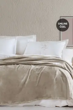 پتو دو نفره ول‌سافت اولنا - بژ