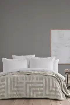 پتو برجسته دو نفره پالما - بژ