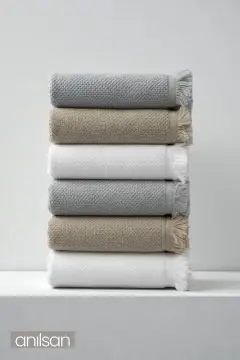 ست 6 عددی حوله دست جیلنا - 50x90 سانتیمتر، 225 گرم، 100% پنبه، حوله اسپا و هتل