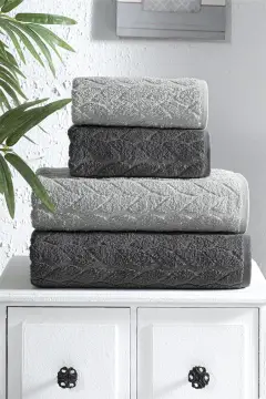 ست حوله حمام ۴ تکه ۱۰۰% پنبه