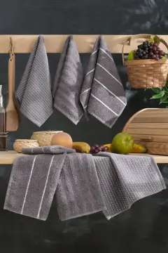 ست حوله آشپزخانه و دست و صورت 6 عددی سحر 30x50 سانتی‌متر