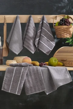 ست حوله آشپزخانه و دست و صورت 6 عددی سحر 30x50 سانتی‌متر