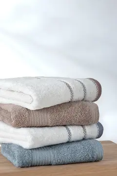 ست حوله دست و صورت ۴ عددی هارمونی - آبی / بژ