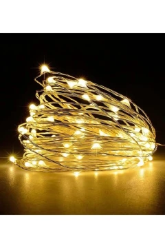 چراغ دکوری LED 3 متری زرد با باتری
