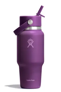 ترموس مسافرتی با درب عریض و نی 710 میلی لیتر (24 اونس) - بنفش ساحلی