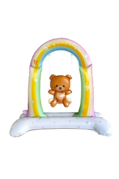 بالن فویلی خرسی که در تاب می‌نشیند - بالن پایدار برای جشن Baby Shower